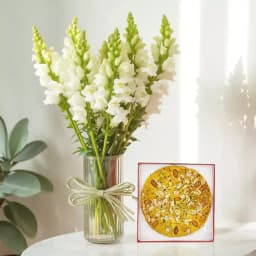 Gourmet Badam Rotlo & Elegant Floral Gift Set 1