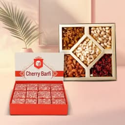 Delightful Cherry Barfi & Nut Medley 1
