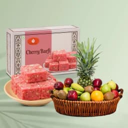 Sweet Indulgence: Cherry Barfi & Fruit Harmony 1