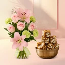 Decadent Anjeer Delight with Flower Elegance 1