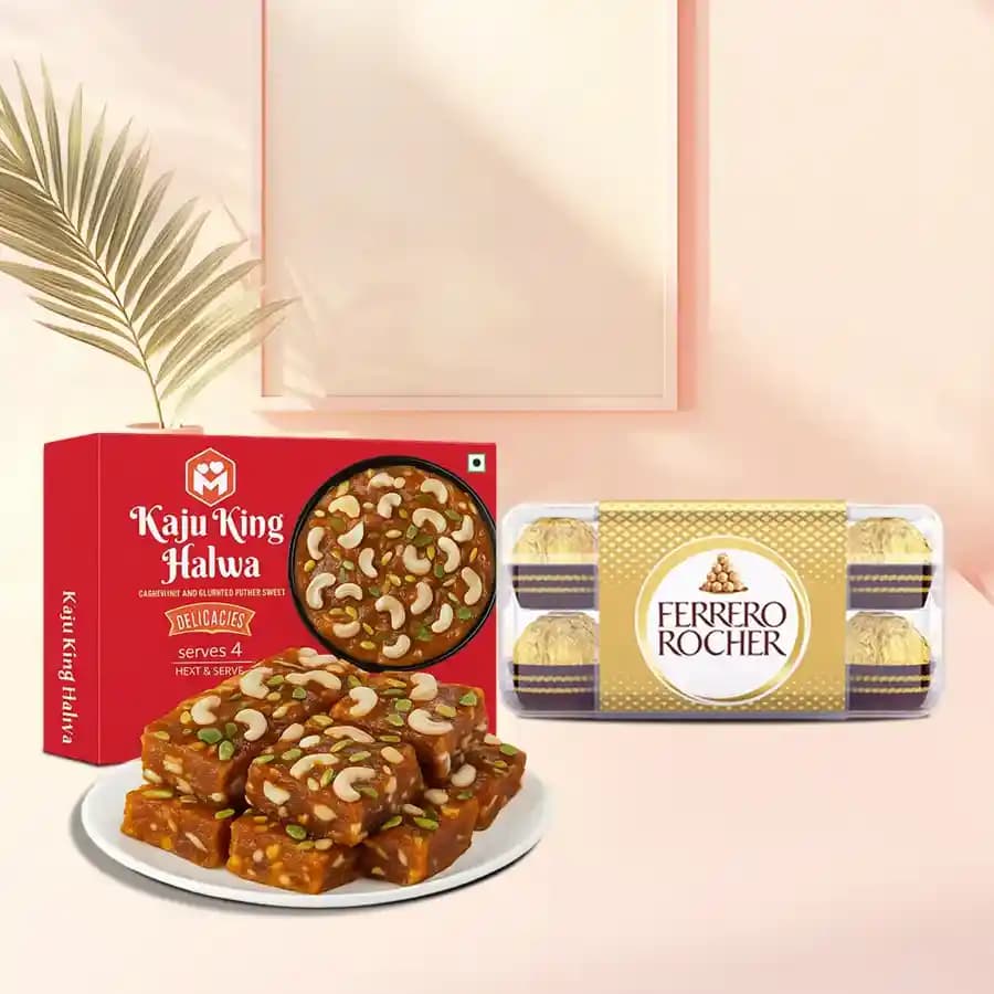 Kaju Delight & Ferrero Chocolate Gift Box