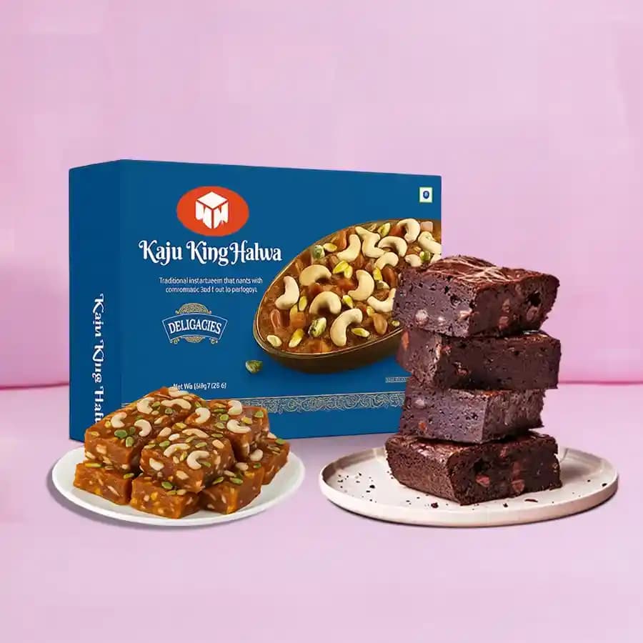 Mithai Masti: Kaju Halwa & Brownie Duo