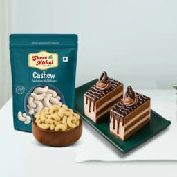 Kaju King from Shree Mithai with Chocolate Pastry 1