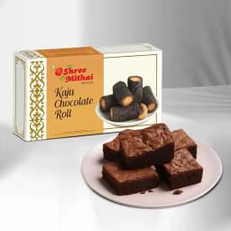 Kaju Choco Roll from Shree Mithai with Brownie 1
