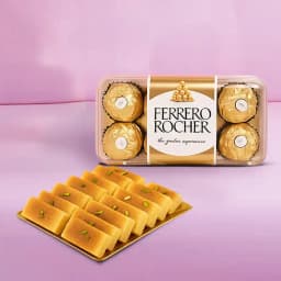 Milk Cake from Shree Mithai with Ferrero Rocher 1