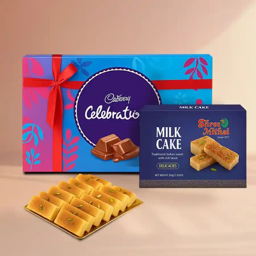Milk Cake from Shree Mithai with Cadbury Celebration
