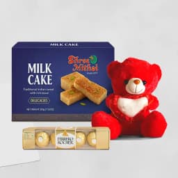 Milk Cake from Shree Mithai with Teddy N Ferrero Rocher 1