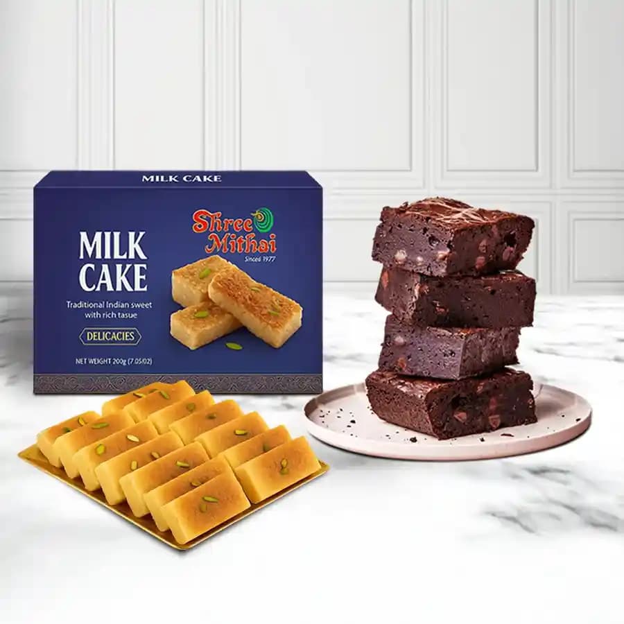 Milk Cake from Shree Mithai with Brownie
