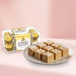 Royal Almond Treat from Shree Mithai with Ferrero Rocher 1