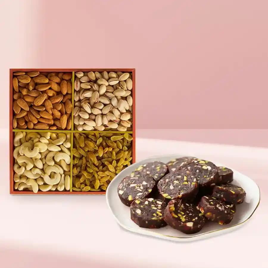 Dry Fruit Dates Roll from Shree Mithai with Assorted Dry Fruits