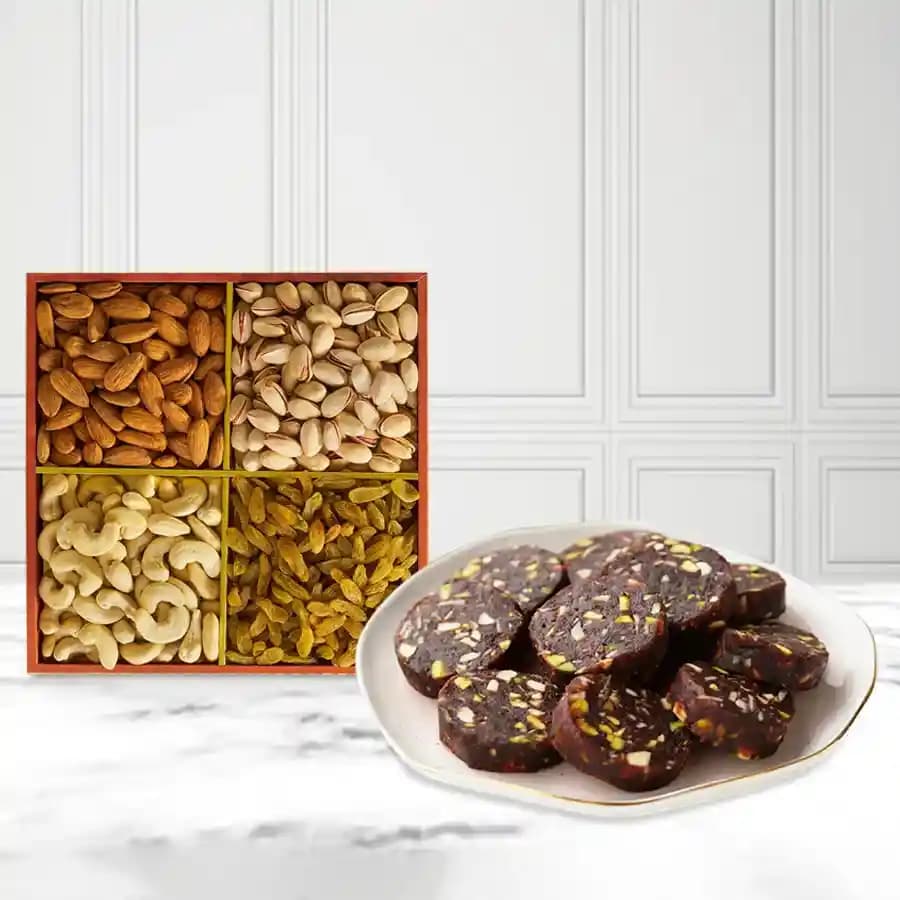 Dry Fruit Dates Roll from Shree Mithai with Mixed Dry Fruits
