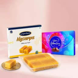 Mysurpa from Sri Krishna Sweets with Cadbury Celebration 1