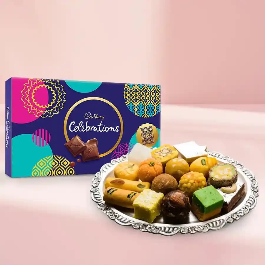 Assorted Sweets from Adyar Ananda Bhawan with Cadbury Celebration