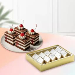 Badam Kathli from Sri Krishna Sweets with Chocolate Pastry 1