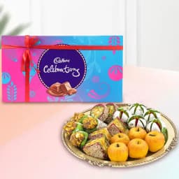 Assorted Dry Fruit Sweets from Adyar Ananda Bhawan with Cadbury Celebration 1