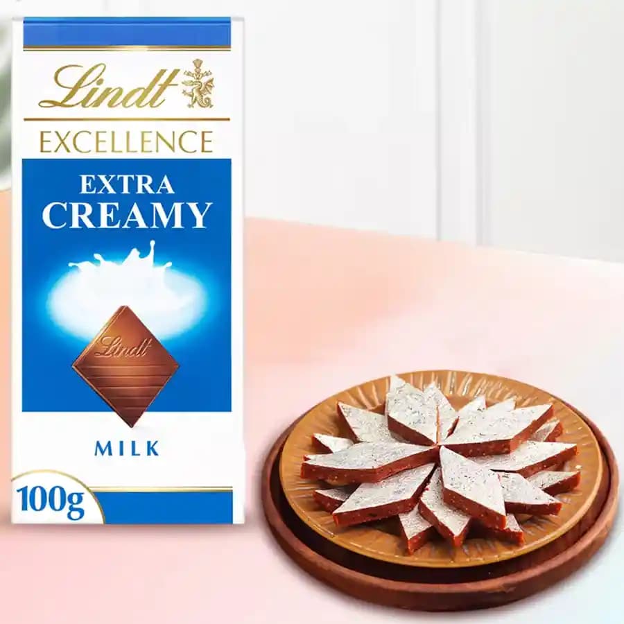 Fig Kathli from Sri Krishna Sweets with Lindt Excellence Chocolate Bar