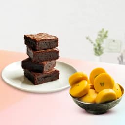 Kesar Peda from Sri Krishna Sweets with Browine 1