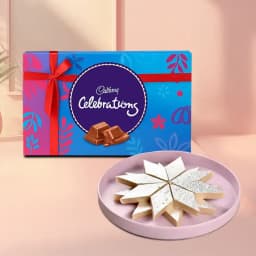 Palmsugar Kaju Kathily from Adyar Ananda Bhawan with Cadbury Celebration 1