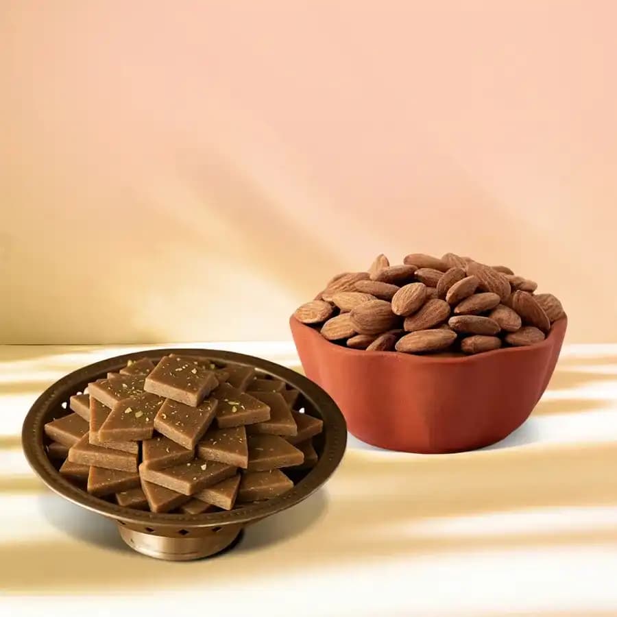 Karupatti Katli from Sri Krishna Sweets with Crunchy Almonds