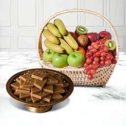 Karupatti Katli from Sri Krishna Sweets with Fresh Fruit Basket 1