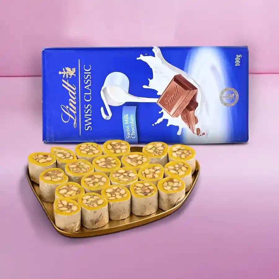 Dry Fruit Honey Dew from Adyar Ananda Bhawan with Lindt Excellence Chocolate Bar