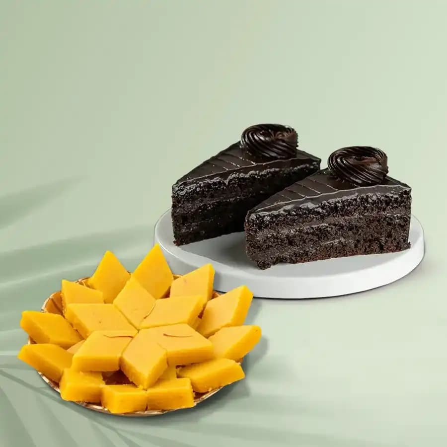 Badam Cake from Adyar Ananda Bhawan with Chocolate Pastry