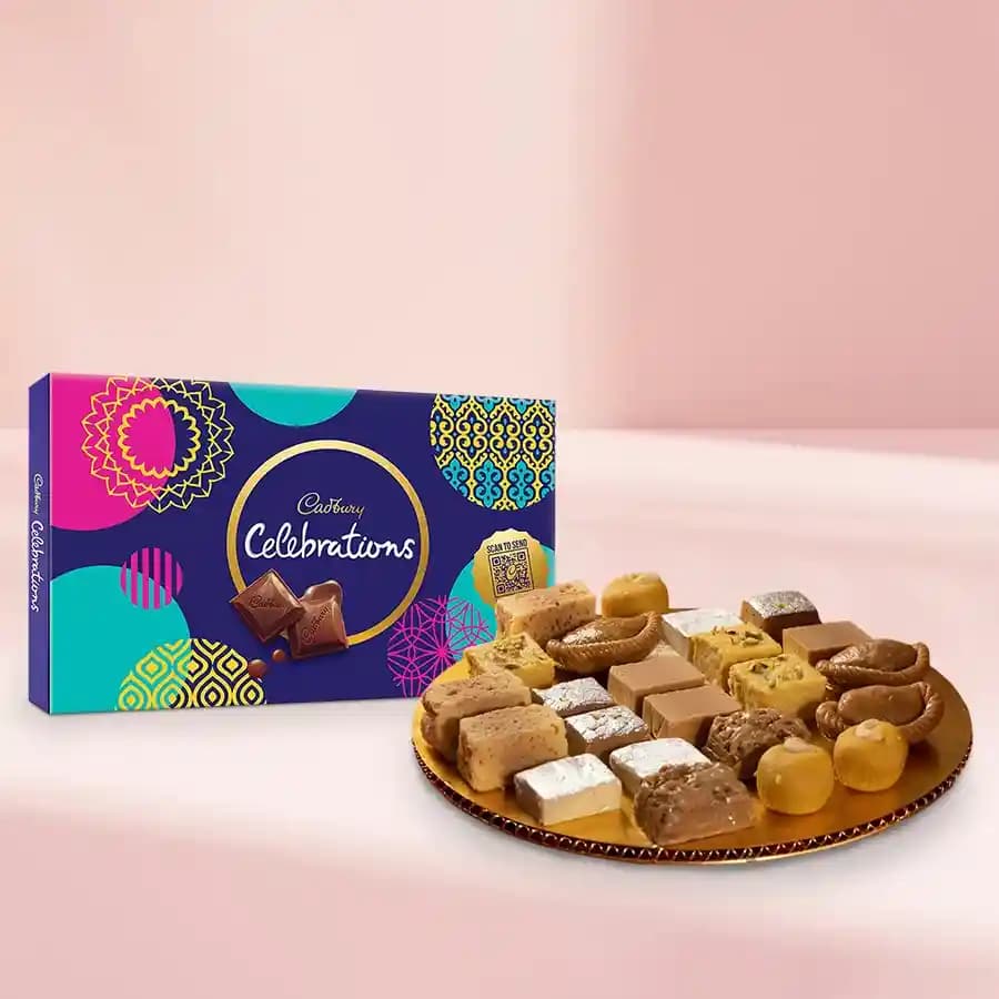 Assorted Sweets from G Pulla Reddy with Cadbury Celebration