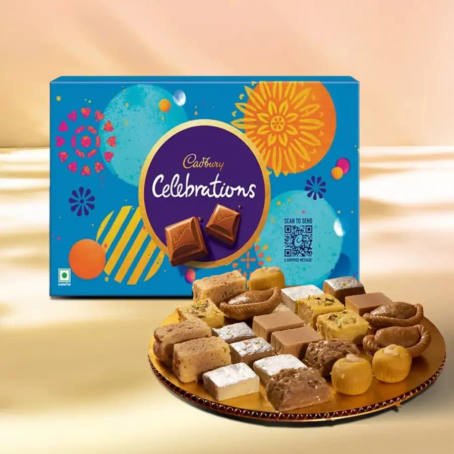 Assorted Haldirams Sweets with Cadbury Chocolates