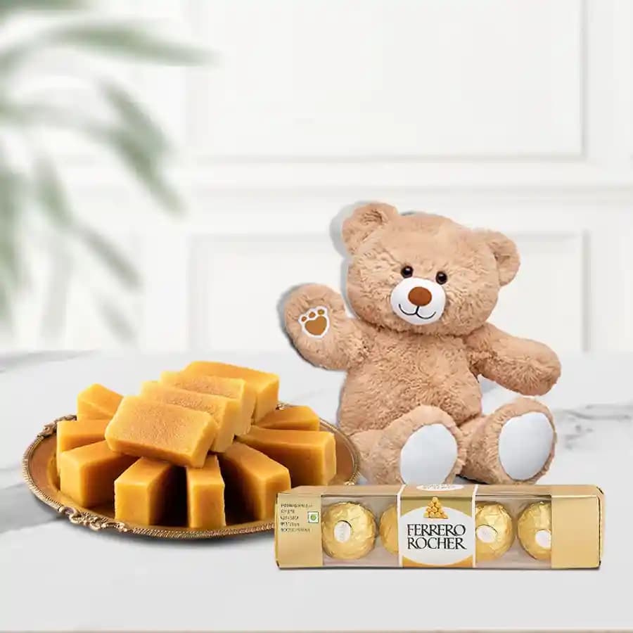 Milk Mysorepak from G Pulla Reddy with Teddy N Ferrero Rocher