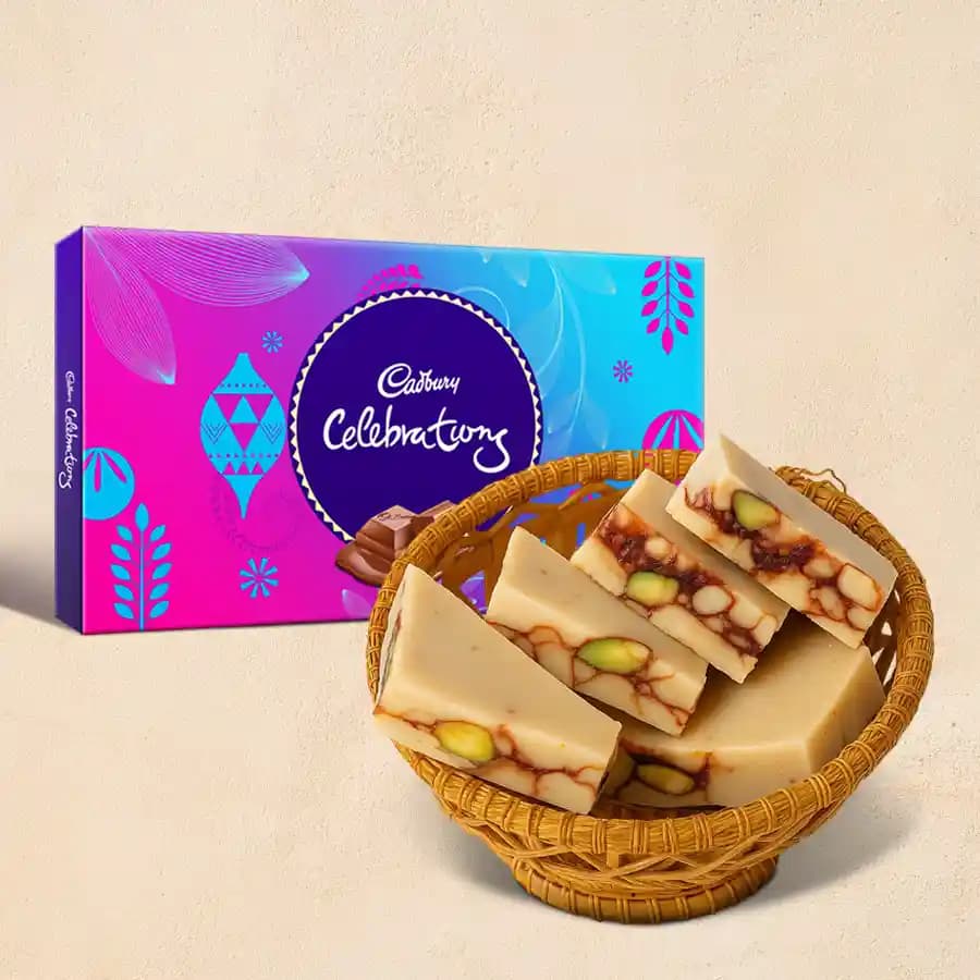 DryFruit Katli from G Pulla Reddy with Cadbury Celebration