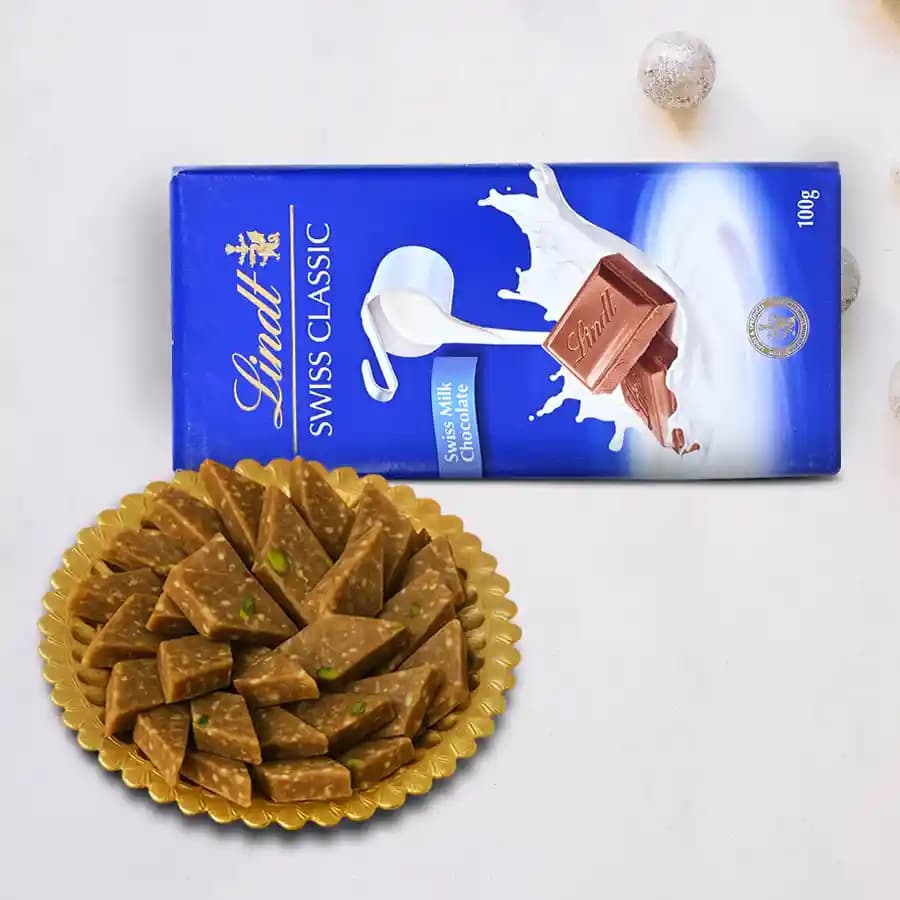 Marvelous Peppery Cashew Burfi from Almond House with Lindt Excellence