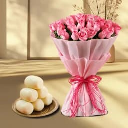 Palakova from Almond House with Pink Rose Bouquet 1