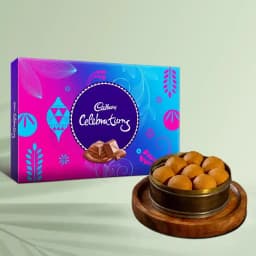 Bellam Sunni Laddu from Almond House with Cadbury Celebration 1