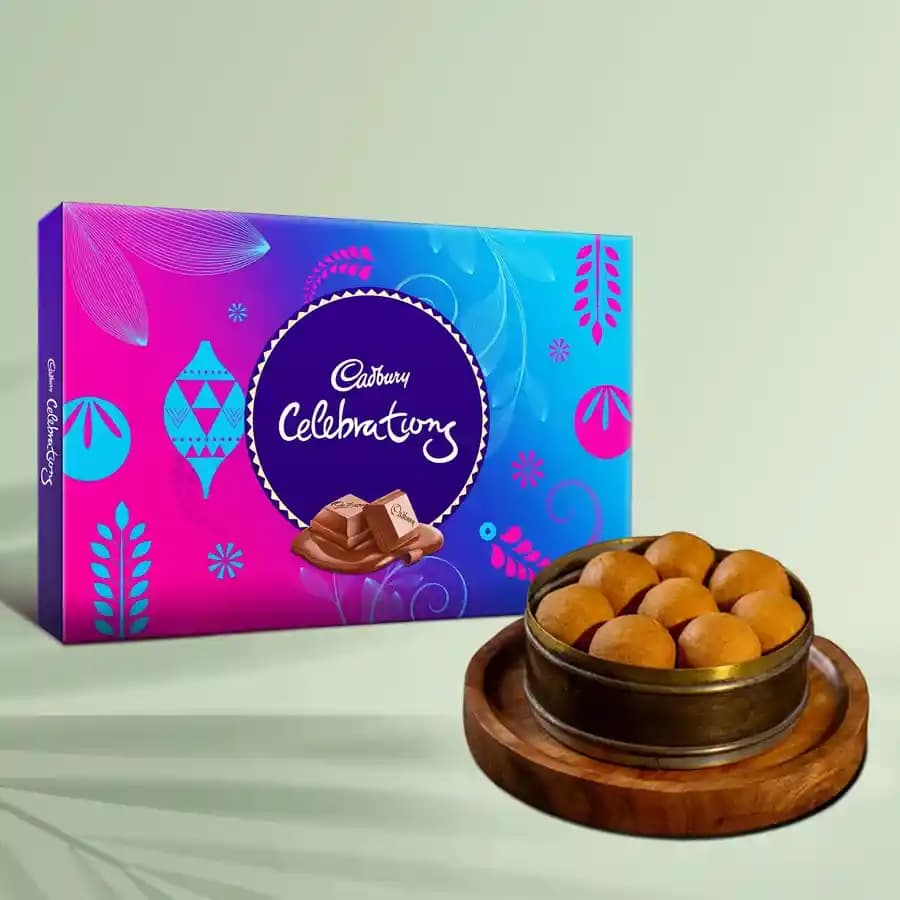 Bellam Sunni Laddu from Almond House with Cadbury Celebration