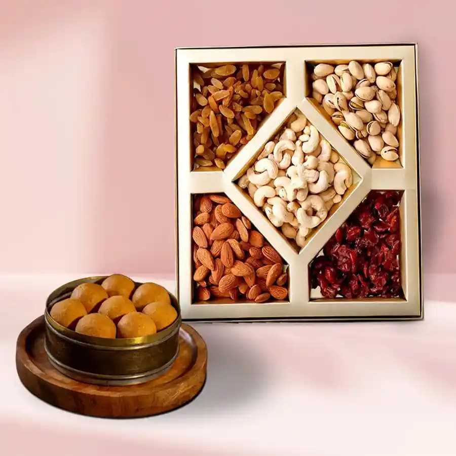 Bellam Sunni Laddu from Almond House with Assorted Dry Fruits