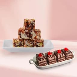 Dry Fruit Burfi from Almond House with Chocolate Pastry 1