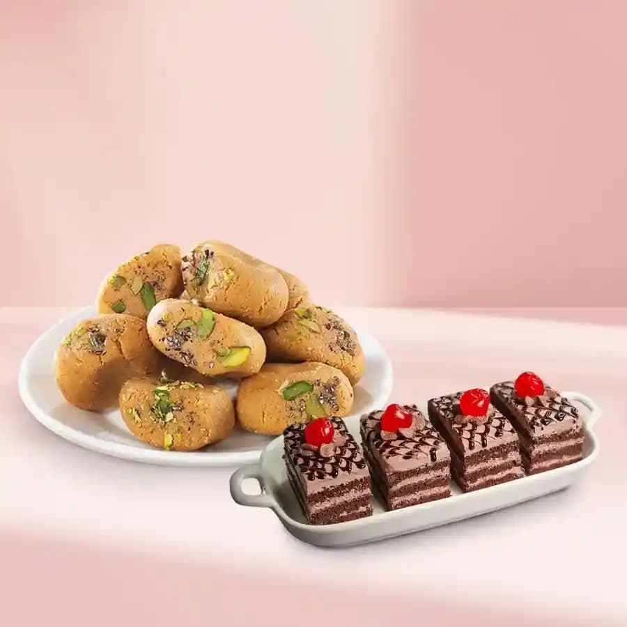 Decadent Mathura Peda & Cocoa Pastry Gift Set