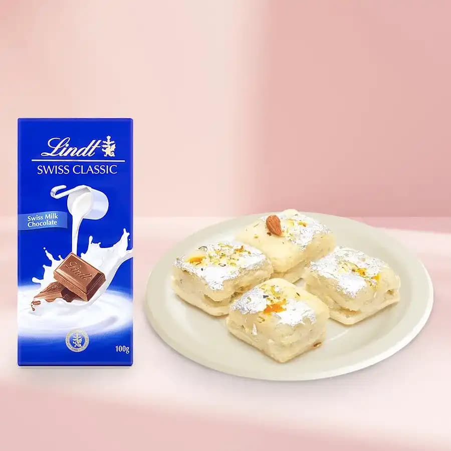 Heavenly Malai Delight with Lindt Chocolate Treat