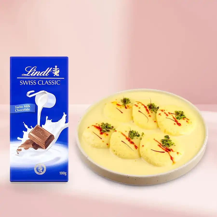 Decadent Rasmalai Duo with Luxury Chocolate