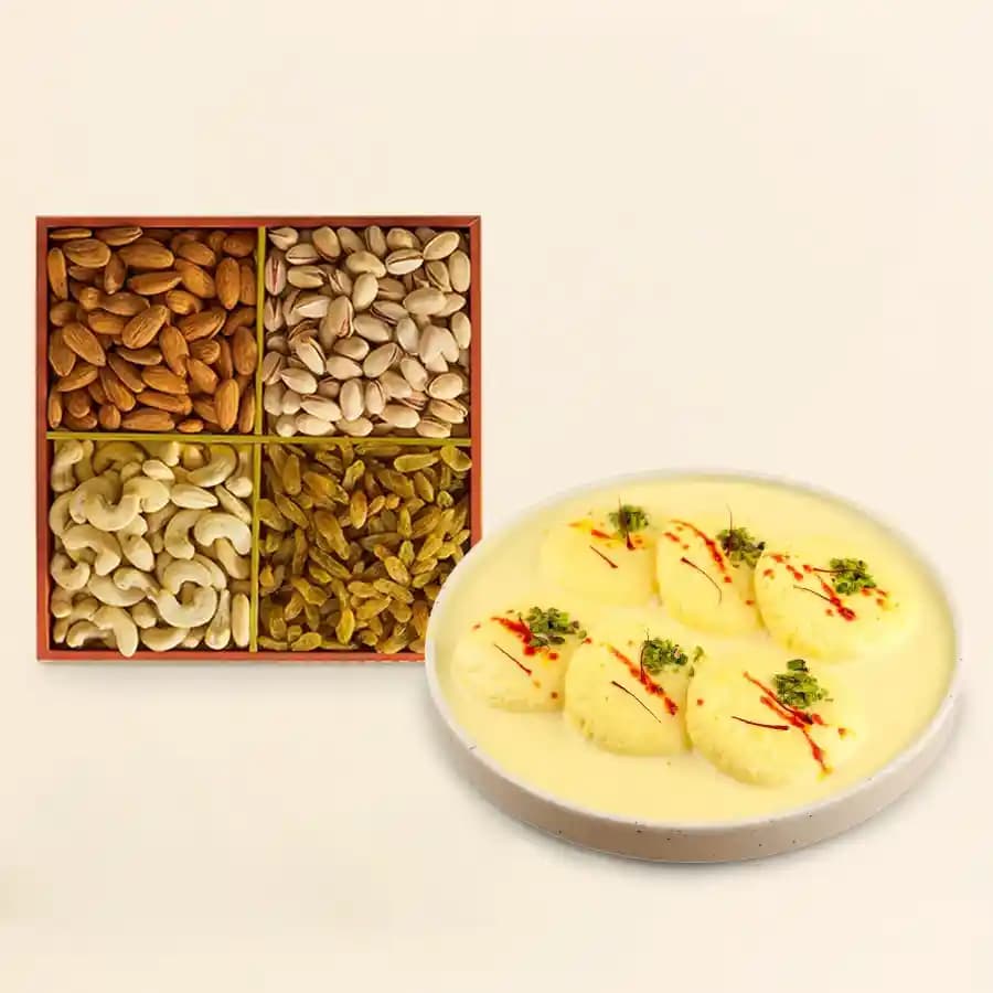 Creamy Rasmalai Delight with Premium Nuts