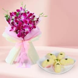 Sublime Malai Chum Chum Delight with Orchid Arrangement 1