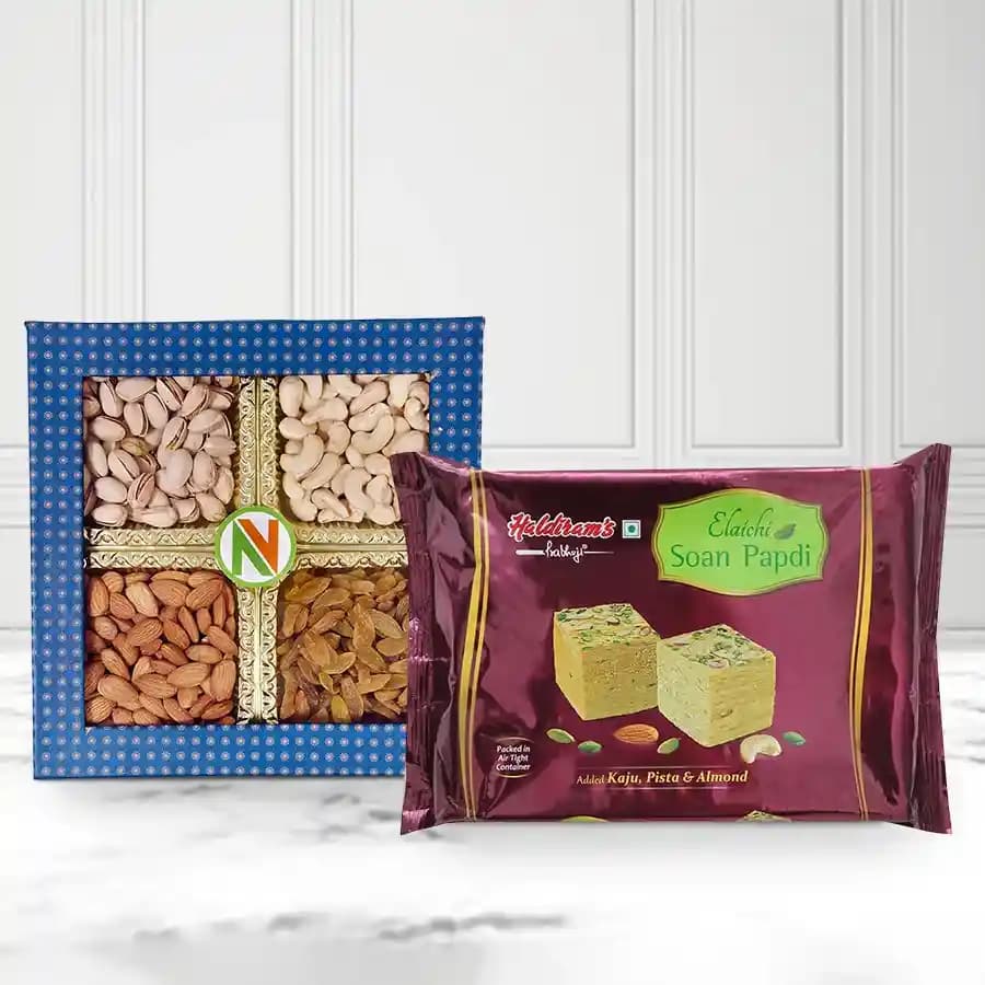 Tasty Haldirams Soan Papdi with Mixed Dry Fruits