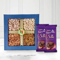 Yummy Assorted Dry Fruits with Cadbury Dairy Milk Silk 1