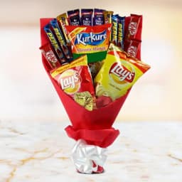 X-Mas Choco N Chips Bouquet Hamper 1