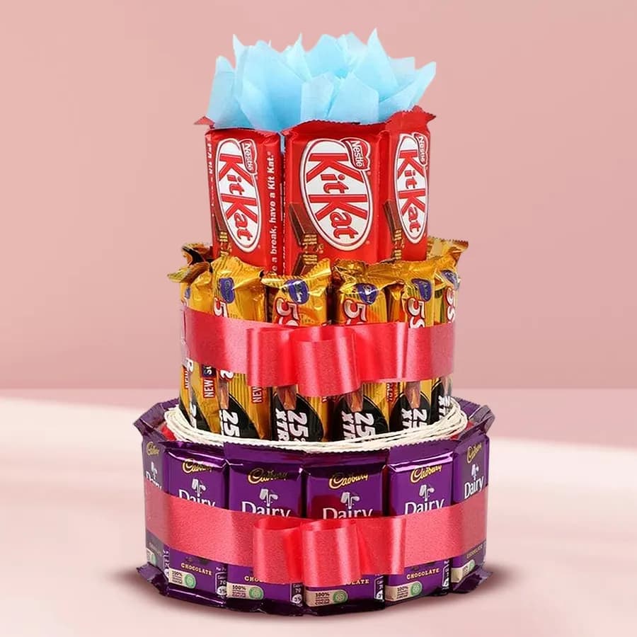 Yummy 3 Tier Choco Arrangement