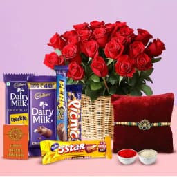 A Blooming Delight: Roses & Chocolates Gift Set 1