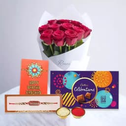 Cadbury Delight with Red Roses for Your Brother 1