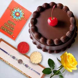 Decadent Chocolate Cake with Floral Elegance 1