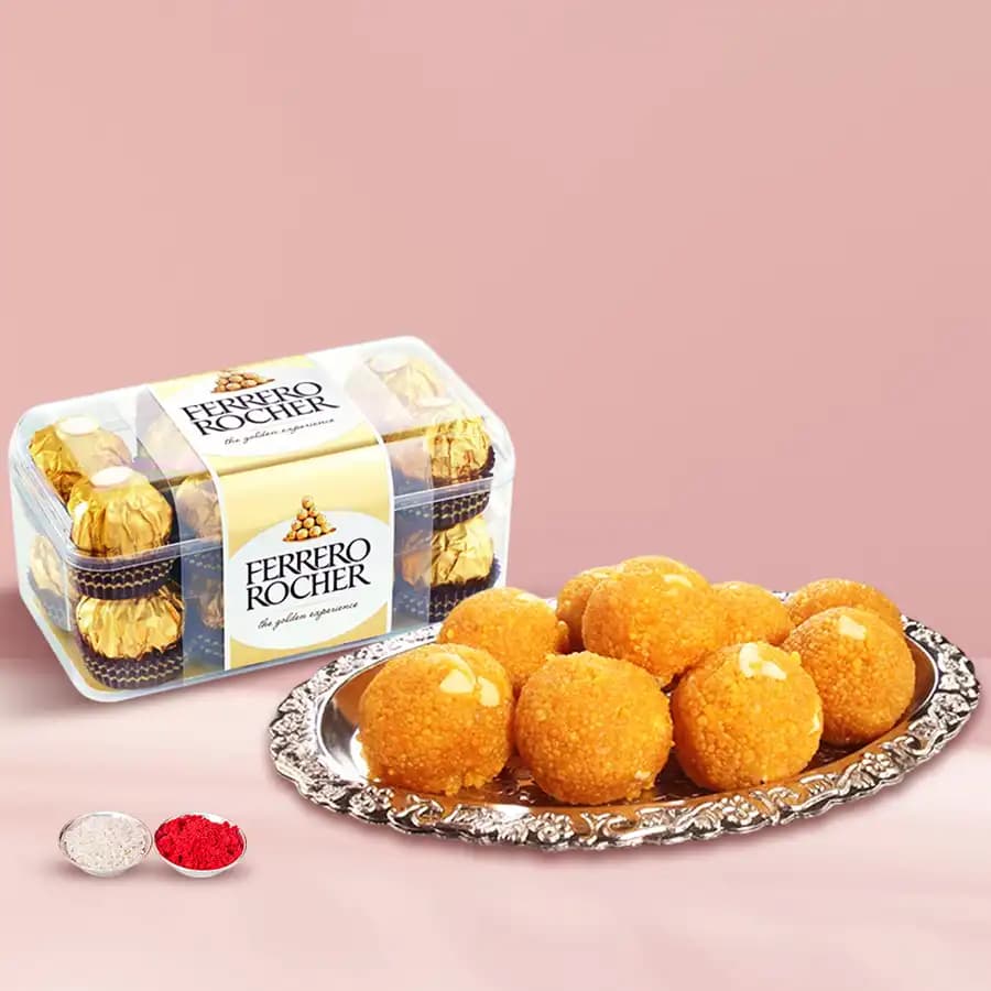 Haldirams Laddoo N Ferrero Rocher Chocolates