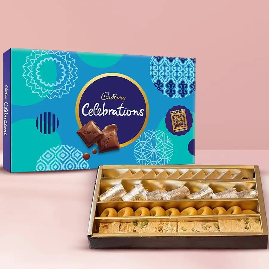 Assorted Haldirams Sweets with Cadbury Chocolates